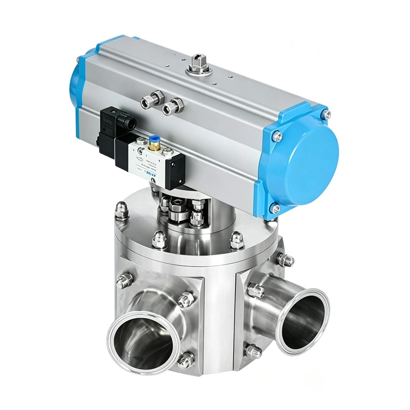 Sanitary Y-Type Divert Valve For Dry Bulk Powder