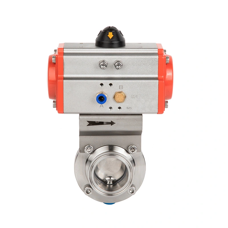 Sanitary Pneumatic 2-Piece Butterfly Valve