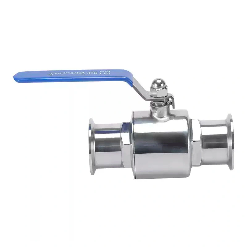 Válvula de bola de 2 piezas de paso total neumática manual sanitaria